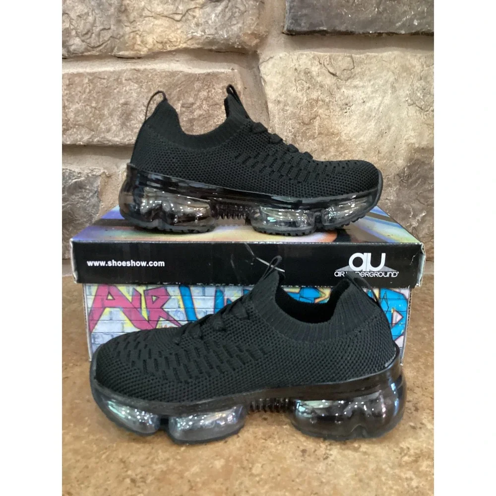 Air Underground Miller 2 Fade Kids Toddler Size 6 Black Knit Sneakers New